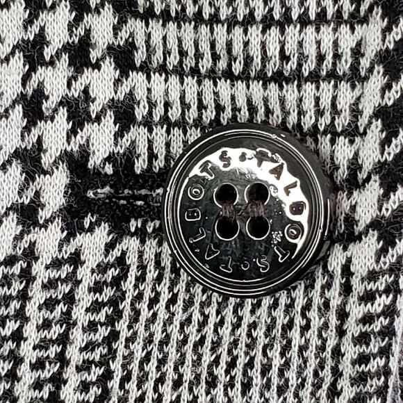 Talbots Blazer Jacket Womens Size 10 Stretch Knit Houndstooth Lined Aberdeen - Picture 7 of 10